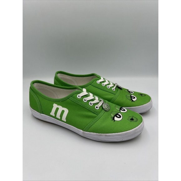 The Bradford Exchange Shoes - The Bradford Exchange Green M&M Miss Green Tennis Shoes W/ Charms Womens Sz 8
